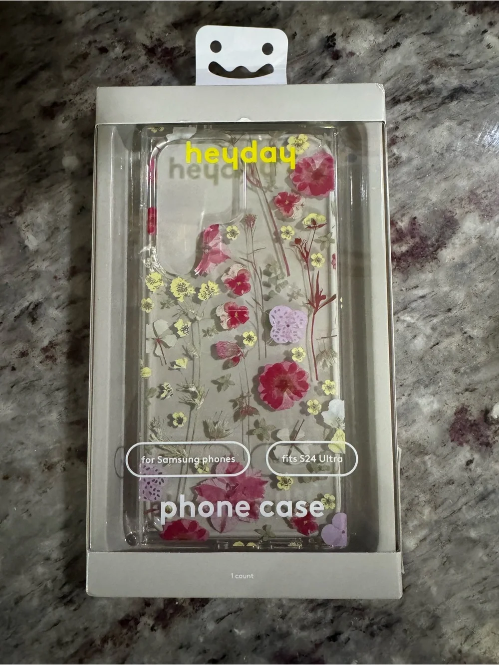 Heyday Floral Clear Protective Phone Case - Pink Flower Design